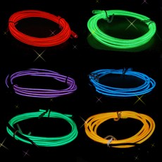 EL와이어 LED와이어 3V 네온케이블 네온줄 램프 색상다양 DIY 무드램프 (1M), 1개, 퍼플1M