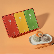 두텁떡 세트 찹쌀떡 흑입자쑥밥알 쑥밥알 개별포장, 1세트, 750g