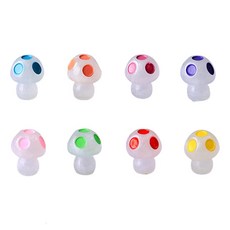 실내 야외 정원을 위한 미니 빛나는 버섯 피규어 50개/세트 미니 수지 조각상 장식 장식품