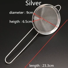 바 스트레이너 스프링 칵테일 스트레이너 스테인레스 스틸 디럭스 스트레이너 바 도구, 기타, 28 Silver 23.3cm