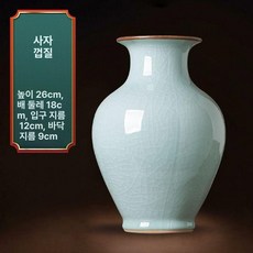 도자기 빈티지 달항아리 장식 꽃병, 모조 송나라 공식 도자기 아이스 E