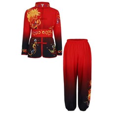 무술 태극권 의류 중국 쿵푸 복장 유니폼 정장, 1개, 2. A Red Black