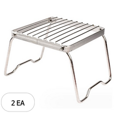 스테인레스 캠핑버너 받침대 소, 실버, 2개
