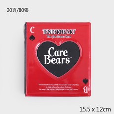 韓國大創 care bears 彩虹熊 卡冊 收納冊 名片 拍立得 照片 相冊 迷你 卡套 愛豆 卡片 收納套 鑰匙圈, 愛心雙層 小卡相冊 紅色