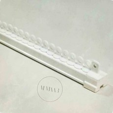 엠비아3 커튼레일 2단 백색 커텐부자재, 1800mm, 1개