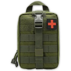 HiLiBoom 메디컬 파우치 방수 경량 수납 응급 처치 여행 등산 아웃도어 캠프 방재 구급용 262230, 그린