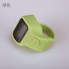 臺灣出貨 新款戒指開口計數器手動電子數顯靜音男女彩人流客流計數 NNPB, 綠色, 1個