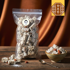 아몬드 듬뿍 땅콩쌀강정 국내산 튀밥 오란다 조청 전통과자 오꼬시 민속, 1개, 500g