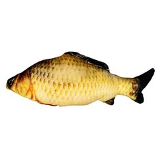 仿真魚造型貓玩具 貓薄荷逗貓棒 貓咪互動玩具, 鯽魚造型S號 (無拉鍊), 1個