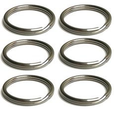 316 스테인레스 스틸 스쿠버 다이빙 스플릿 링 열쇠 고리 후크 루프 수영 다이버 야외 캠핑 장비 부착용 20 25 30mm 6 피스, 6PC Round 30MM * 6개