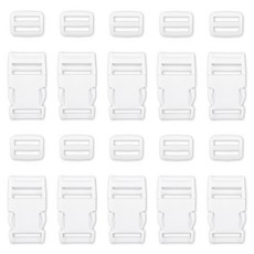 플라스틱 벨트 버클 25mm 플라스틱조절 버클 DIY 공예품에 사용 DIY 공예 백팩 묶음 포켓 스트랩 러기지 컴파트먼트 강아지 목걸이, 흰색, 10개