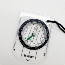 나침반 등산 방향 확인 아웃도어 지도 방위 측정 휴대 내구성 야외, 1개