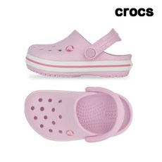 crocs 卡駱馳 Crocs 兒童鱷魚紋木屐 T 涼鞋芭蕾舞鞋粉紅 207005-6GD