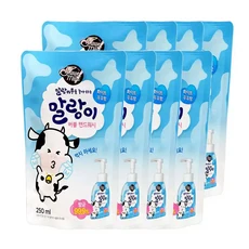 말랑이 미세먼지세정 거품비누 핸드워시 리필팩 손세정제 250ml 8개, 1개