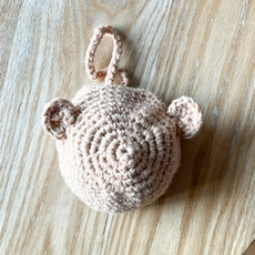 텀블러백 뜨개질 텀블러파우치 뜨개 그물가방 손뜨개, 1개, 곰돌이