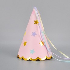 마카롱파티고깔모자(소형)핑크10개입 생일 축하 행사, 10개, 기본