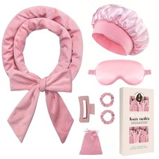 수면용 무열 헤어롤 똥손도 쉬운 머릿결 손상없는 컬링, 7종 세트 핑크색