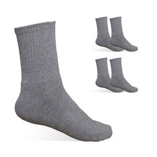 두꺼운 남자 빅사이즈 스포츠 중목 쿠션 양말 왕발 큰발 [285~310mm] 5켤레, 그레이(5켤레), 1개