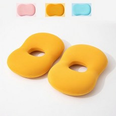 라텍스 옆으로자는 옐로우 블루 목쿠션 목베개, 35x55cm 920g 블루