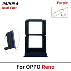 Oppo Reno 2F 5 8T Sim 카드 슬롯 트레이 홀더 소켓, 02 For Reno Purple