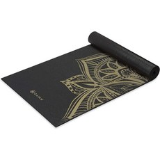 가이암 요가 매트 - 모든 유형의 필라테스 및 바닥 운동을 위한 프리미엄 6mm 프린트 엑스트라 도톰 논 슬립 운동 피트니스 68L x 24W 두께, Aubergine Swirl