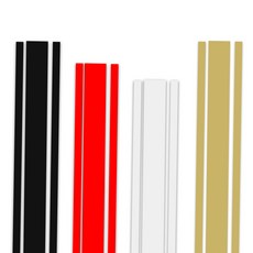 락모터스 오토바이 3 라인 반사스티커 50cm 카울스티커 라인스티커, 1개, 레드