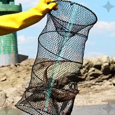 낚시 어획 포획 도구 그물망 접이식 다단 구조 해양 민물 겸용 어구 낚시용품, 대형