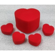 伊吧精選 魔術海綿心 心心相印魔術 舞台近景魔術道具 耍帥把妹表演, 1個, 一大4小共5個愛心