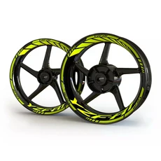 비닐 YZF R1 휠 스티커 YZF R1 로고 오토바이 림 데칼 스티커 세트, 03 Fluorescent Yellow