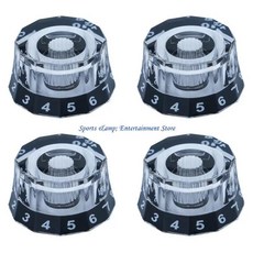 볼륨 톤 조절 손잡이 일렉트릭 기타 전위차계 캡, 1개, 기본, 1. Black