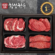 (냉장) 횡성한우 어사품 1더블Plus 등급 4구세트 (등심 안심 채끝 특수) 2kg, 1개, 1g
