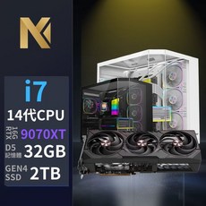 i7 14代電競主機 RX9070XT 16G 32GB DDR5 2TB Gen4 SSD 4K遊戲剪輯高效能電腦, 1個