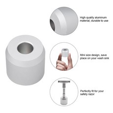 UUBV T型安全剃須刀手動剃須刀，男士老式鋅合金刮鬍刀, 銀色底座（經典）, 1個