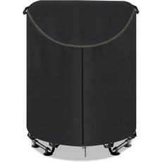 야외 원형 트램펄린 커버-14피트 텐트 선쉐이드 캐노피 대부분의 8극 600D 헤비 듀티 옥스포드 원단텐트 전용블랙 55인치에 맞습니다, black, 55IN