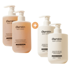 2+2 몽디에스 아워스킨 패밀리 바디워시 바디로션 세트, 1개