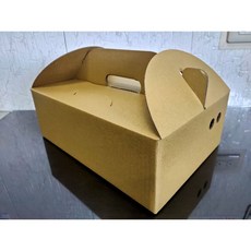 三層B浪加強牛皮紙手提禮盒(34*24*12cm) 適用4-6斤水果包裝 手提設計方便攜帶 另有六顆裝內襯洞板可選, 20個, 1個