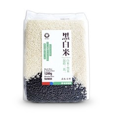 健康調合米 黑白 黑糙米 白米 (1.2kg) - 多種穀物混合，營養豐富，口感Q彈，適合全家大小。, 1個, 1.2kg