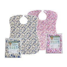 도담 노인턱받이 방수환자앞치마 (2세트) 고급형 성인턱받이 요양원턱받이 환자용에이프런 식사용앞치마 노인앞치마 어르신앞치마, 1개, 핑크+블루