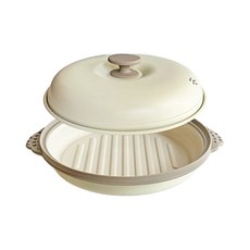 微波專用多功能料理鍋｜圓鍋組, 奶茶色, 1個