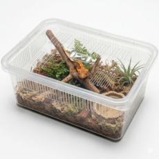 NRC적재형케이지 소사이즈 크레 파충류사육통, 1개, 화이트