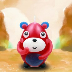 유치원 유아반 미술교재 양초점토 곰돌이 캔들 만들기 5개세트 원데이수업 돌봄교실