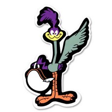 ST025 ROAD RUNNER STICKERS 防水 貼紙 車貼 安全帽貼 (1入) 化學原宿