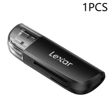 렉사 마이크로 SD 카드 리더 2 in 1 듀얼 슬롯 USB3.2 Gen1 고속 판독 TFSD 메모리 RW300U, 01 GTYP-RW300-1PCS