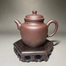 早期訂製張俊良製原礦紫砂老壺 半手工壺黨胚工藝茶壺, 1個