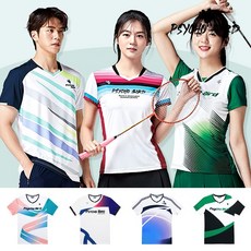 싸이코버드 남성 여성 티셔츠 반팔 배드민턴복 게임웨어