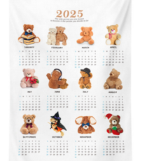 2025 새해 달력 캘린더 포스터 유치원 소품, 1개, H