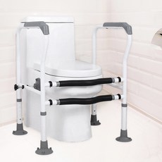 스토움 변기 안전바 무타공 화장실 변기 안전 손잡이 노인 환자 양변기, 1개