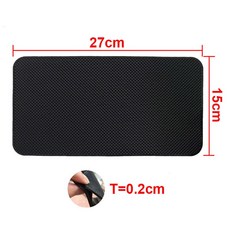 미끄럼 방지 자동차 대시보드 매트 전화 선글라스용 끈적 내열성 패드 끈적한 PVC, Large 27x15cm