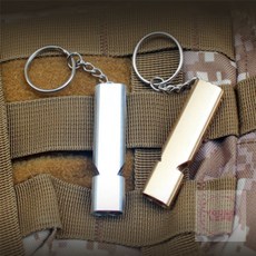 웰시해시 알루미늄 호루라기 키링 심판용호각, 골드, 1개