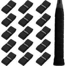 테니스 그립 테이프 라켓 손잡이 오버그립 조르페터 미끄럼 방지 땀 흡수력이 뛰어난 프리컷 PU 테니스/배드민턴/피클볼/스쿼시용 편안한, Black-15pcs, 15